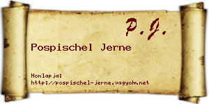 Pospischel Jerne névjegykártya